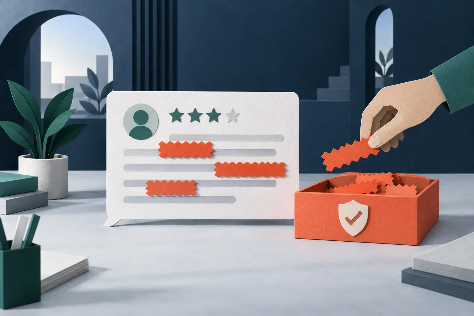 Profane language on a Google review being isolated for policy review