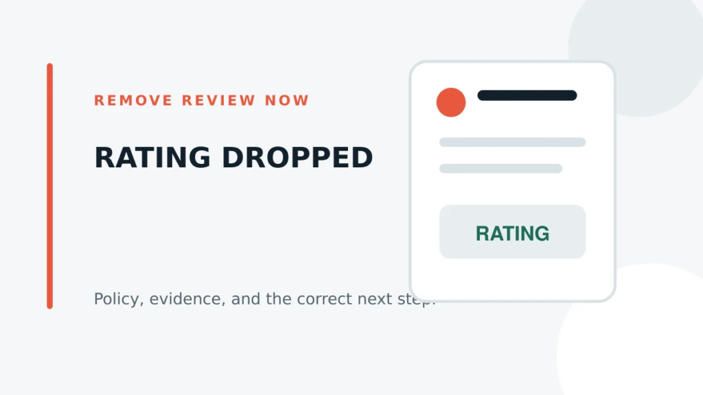 Google business rating dropping without a visible new review