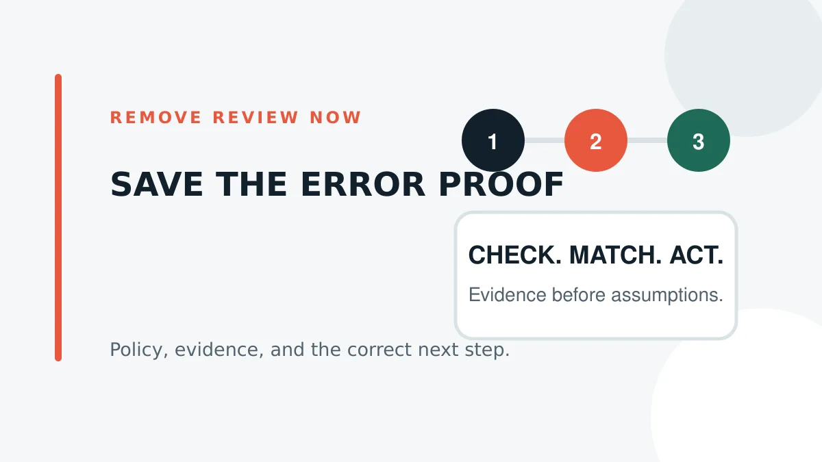 Screenshot and case evidence for a broken review management workflow