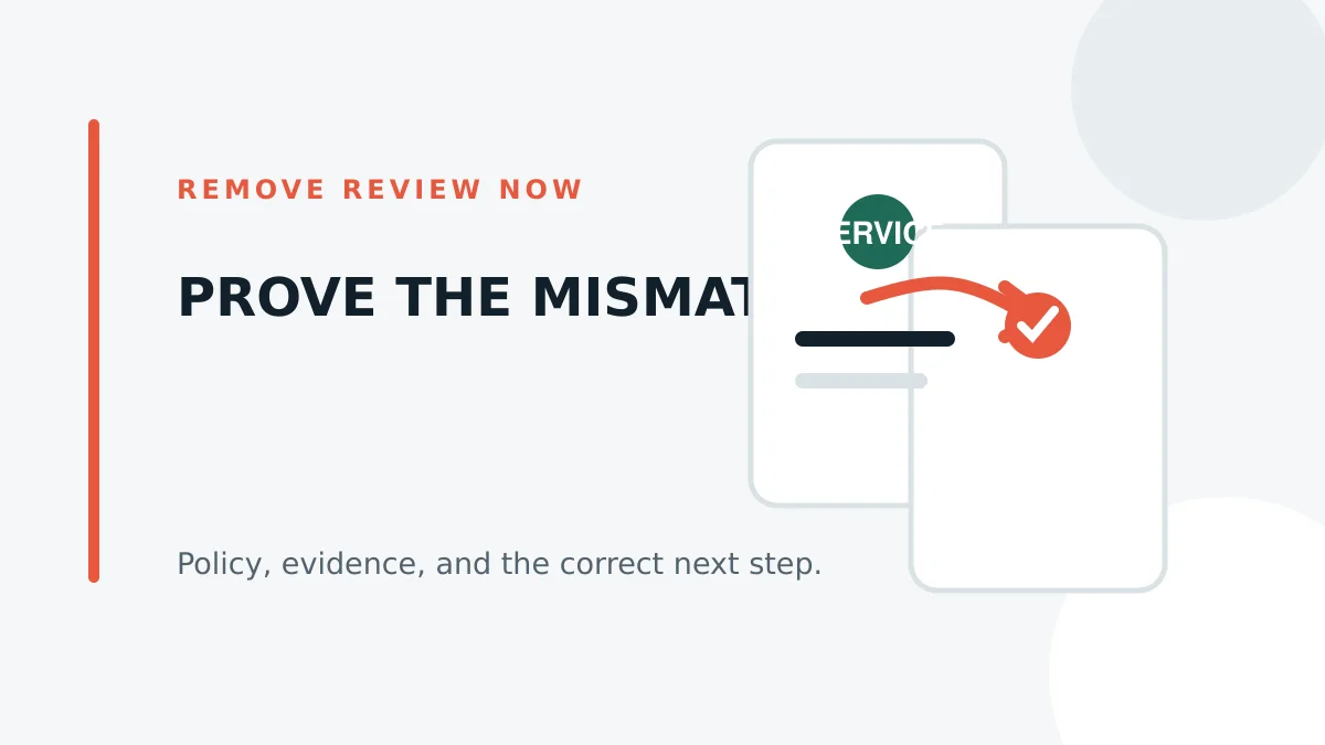 Business service records compared with claims in a Google review