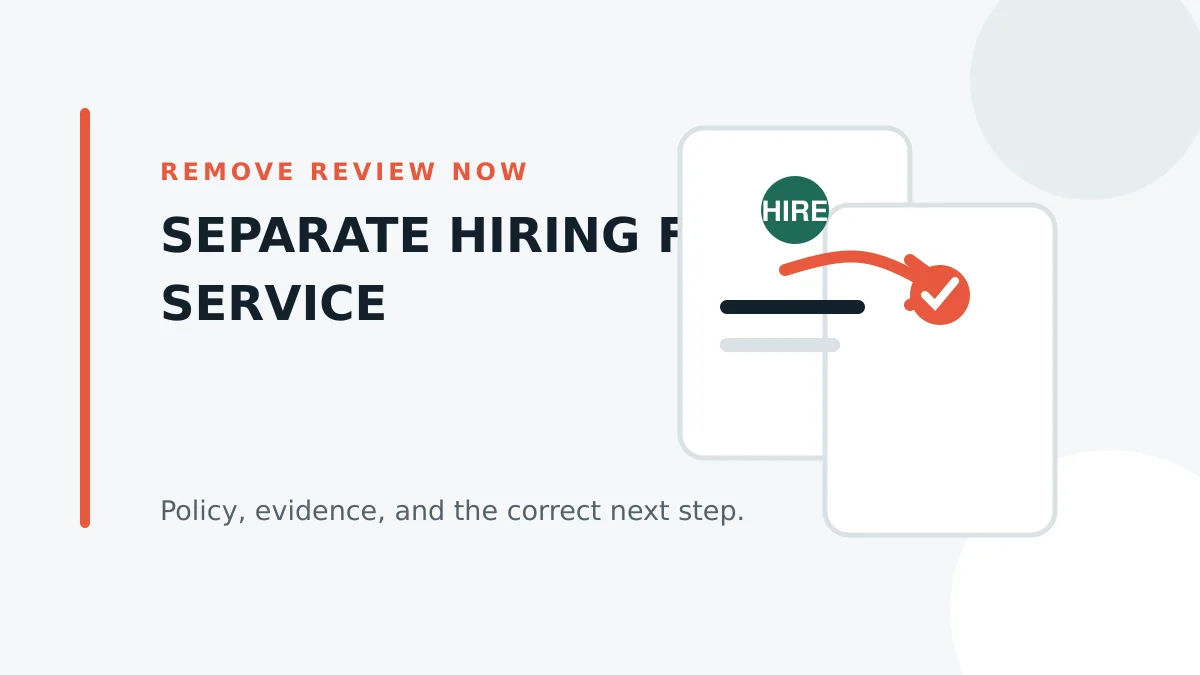 Comparison of hiring interaction and claimed customer service