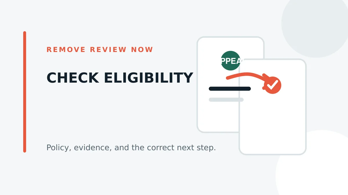 Google review appeal eligibility checklist
