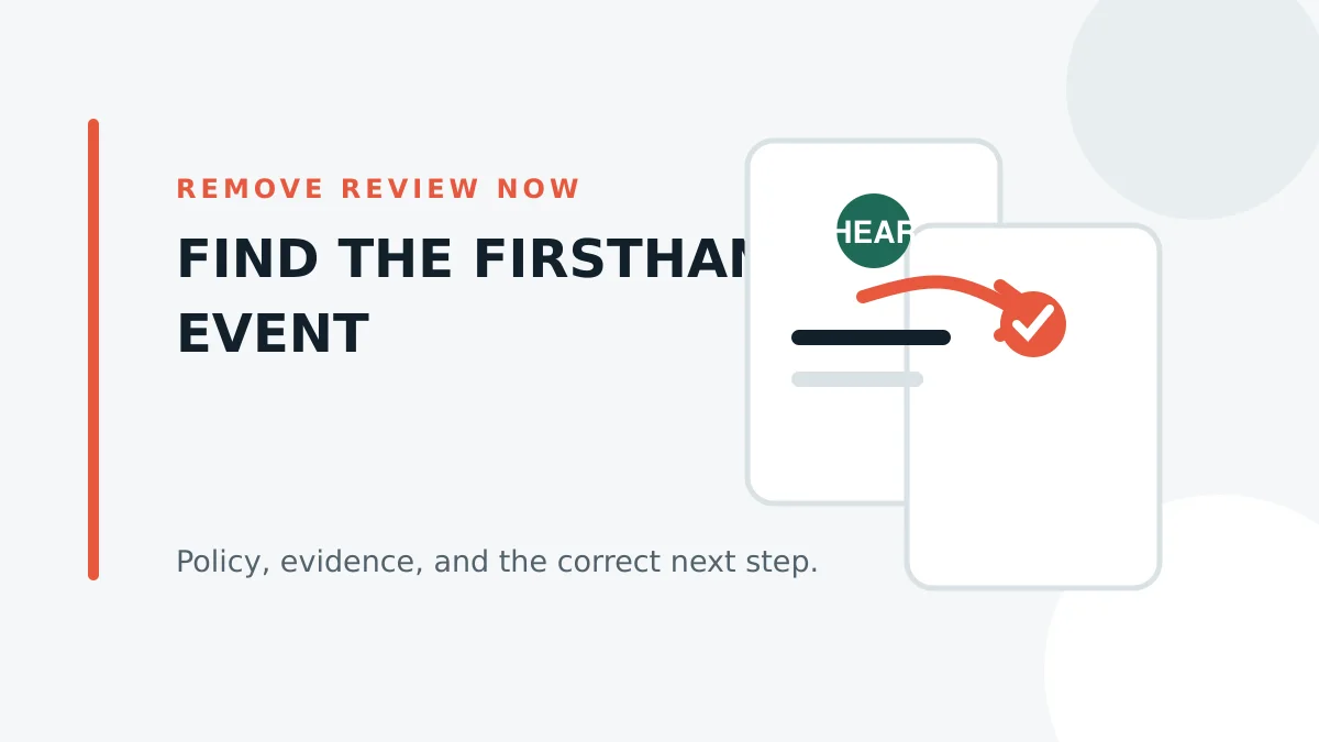 Firsthand experience compared with repeated secondhand claims