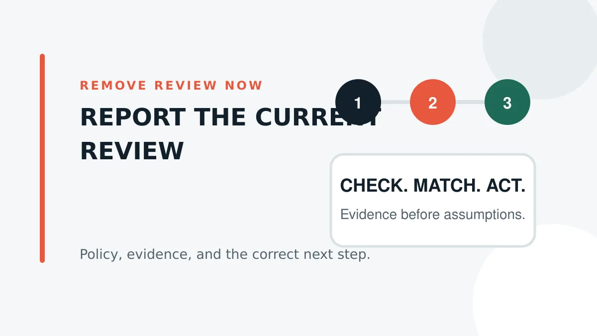 Workflow for handling a Google review that came back