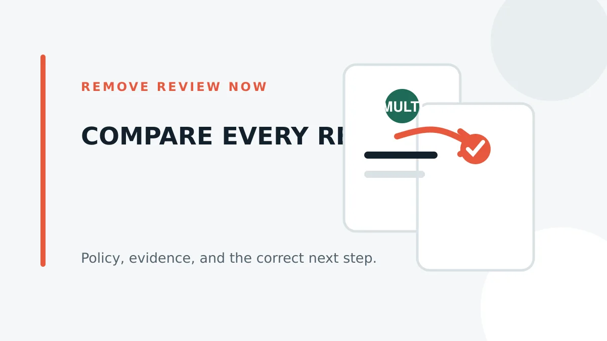 Side-by-side comparison of reviews across several locations