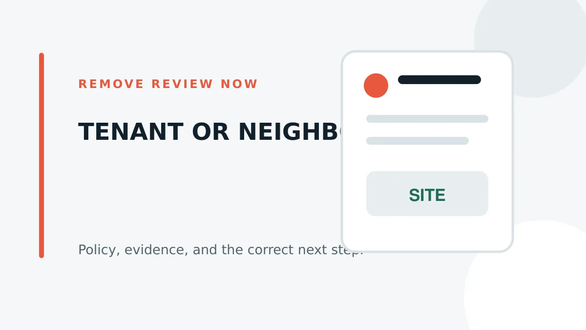 Contractor reviewing a Google review from a tenant or neighbor