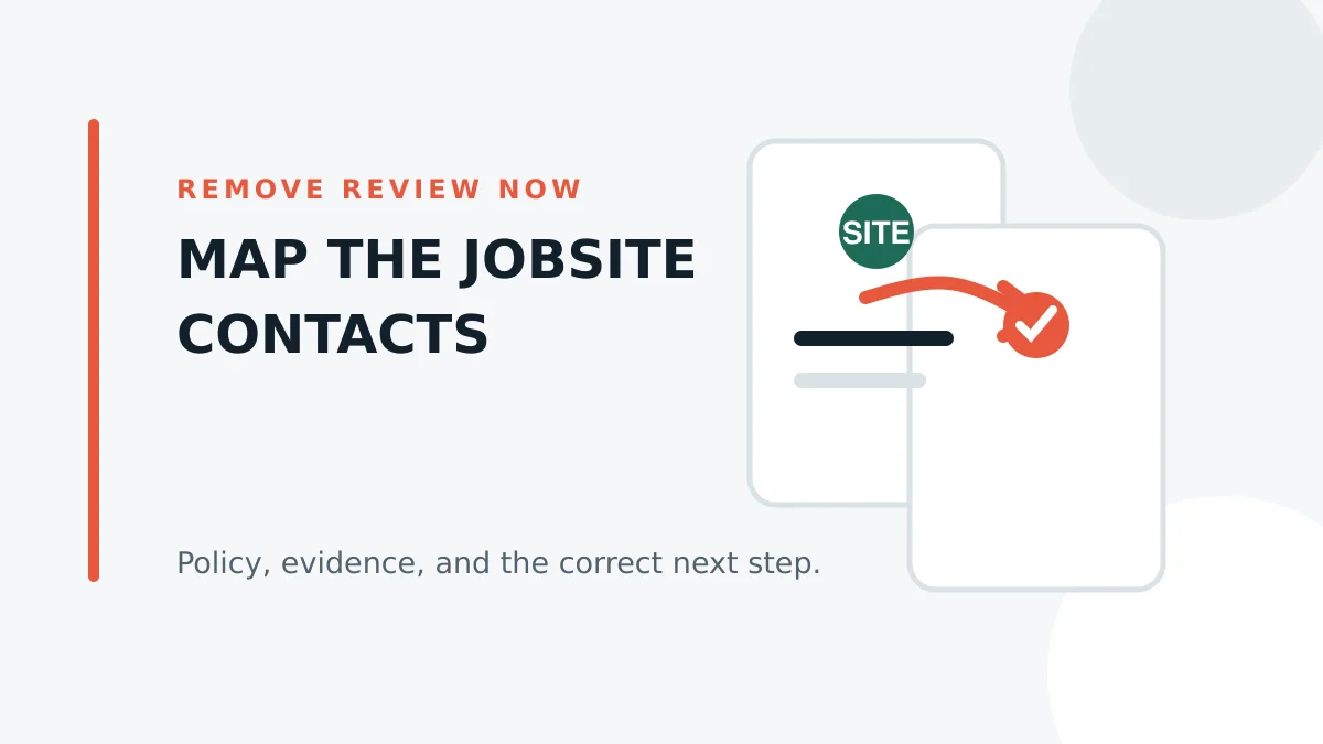 Jobsite relationship map for tenant neighbor owner and property manager